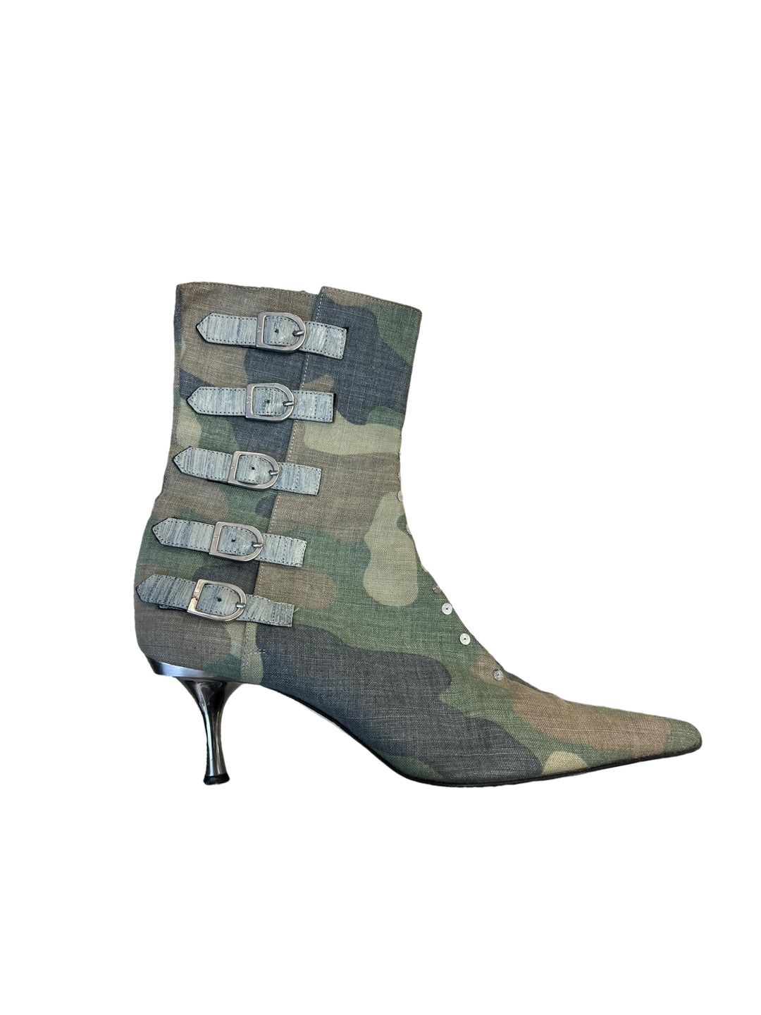 John Richmond 2000’s camo heels boots size39