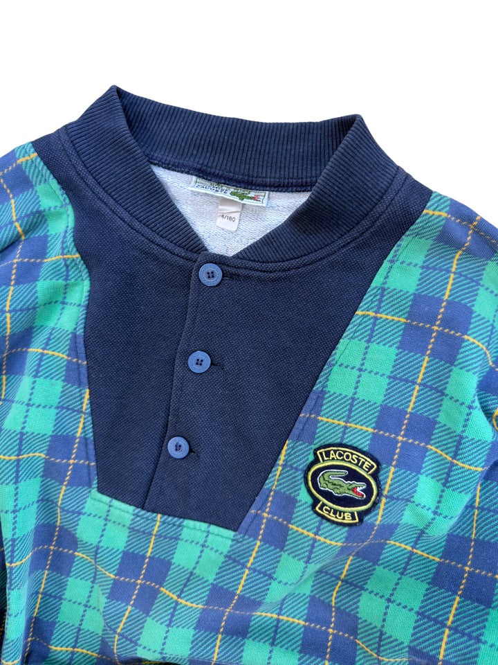 Chemise Lacoste vintage tartan sweatshirt extra large