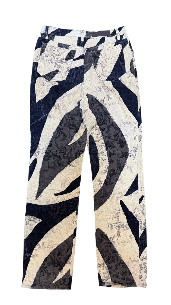 Krizia abstract baroque print straight pants