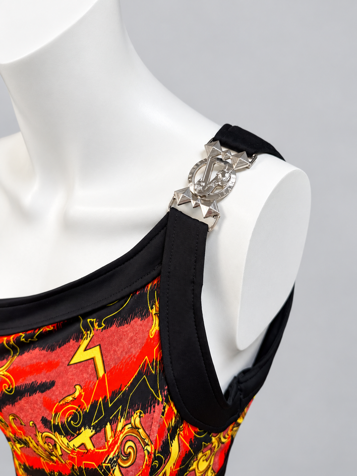 Versace Jeans 2000s printed dress
