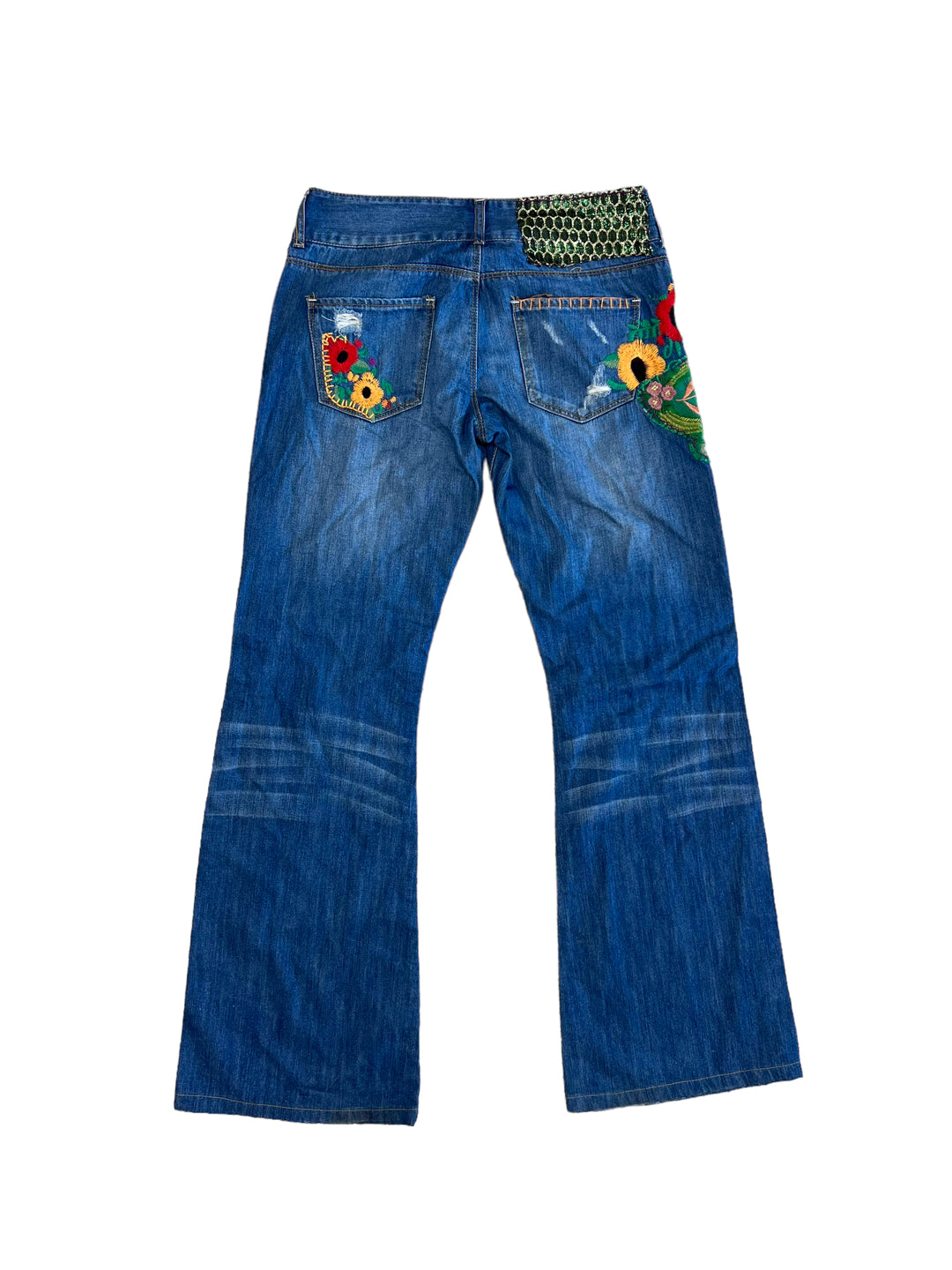 Desigual Mid Weist Patches Jeans Women’s Small(36)