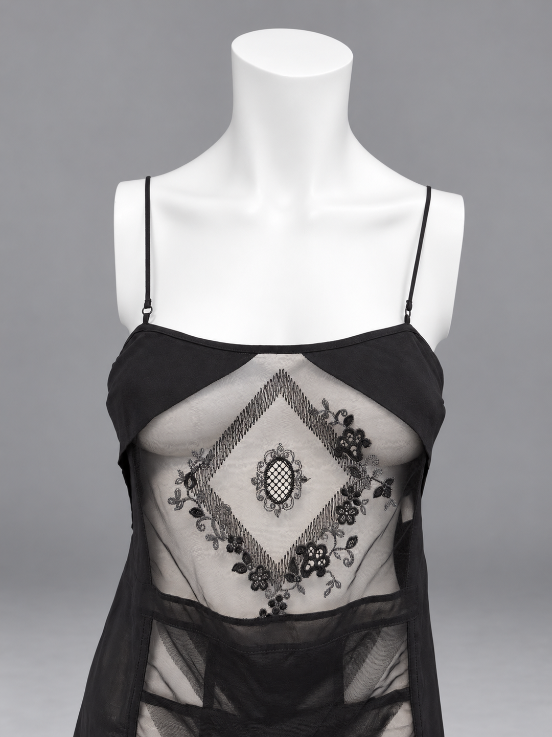 La Perla SS13 runway sheer panel mini dress