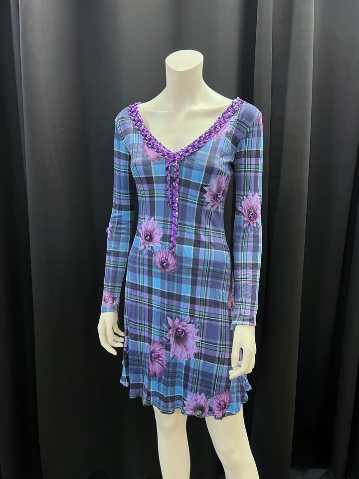 Versace Jeans Couture 2000s Sequin Trim Dress
