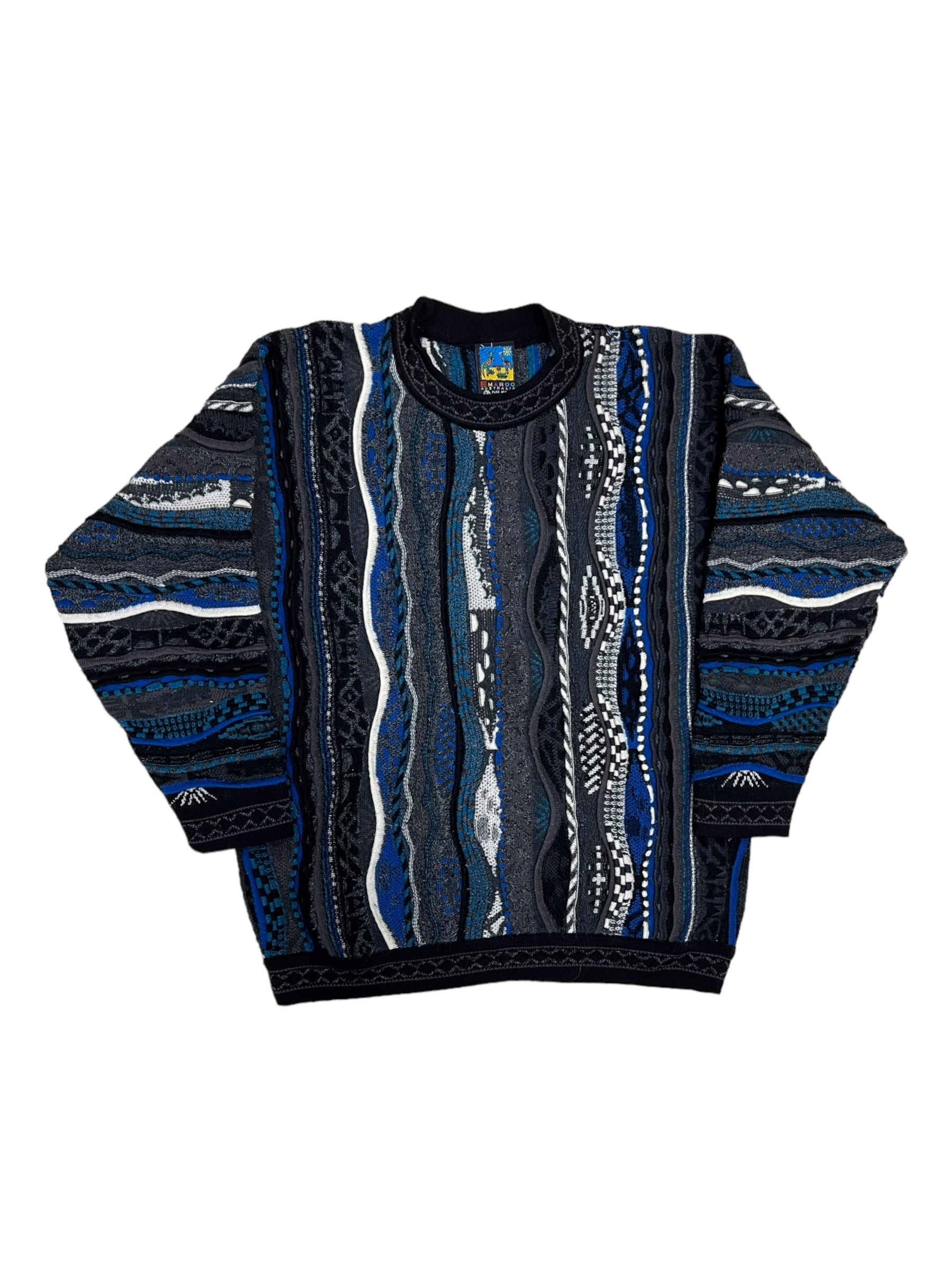 EMAROO Australia Coogi style knit sweater Men's Medium