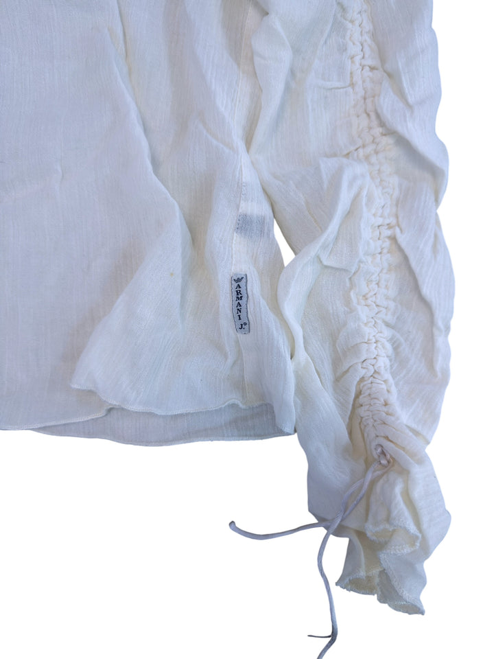Armani Jeans vintage ruched sleeve shirt