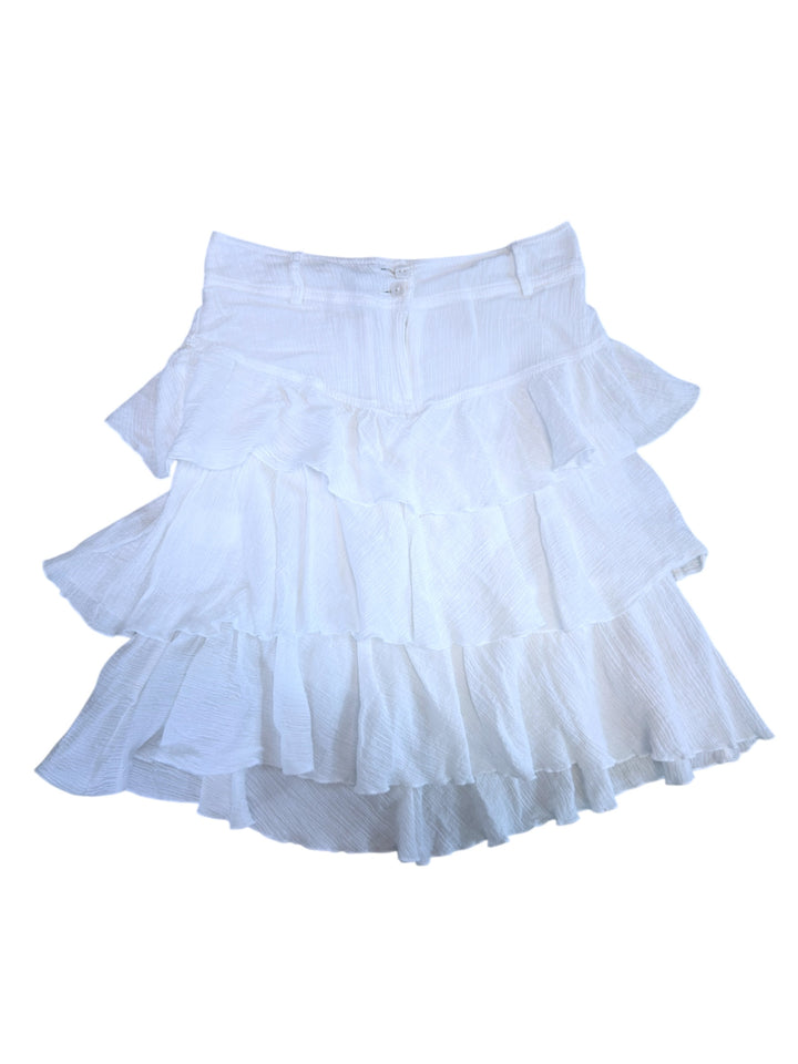 Miss Blumarine vintage white tiered ruffle skirt small