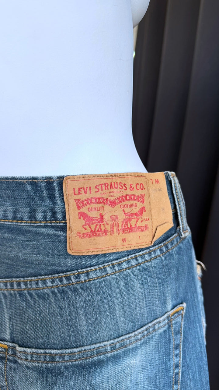 Levi’s reworked fur split maxi jeans men’s large