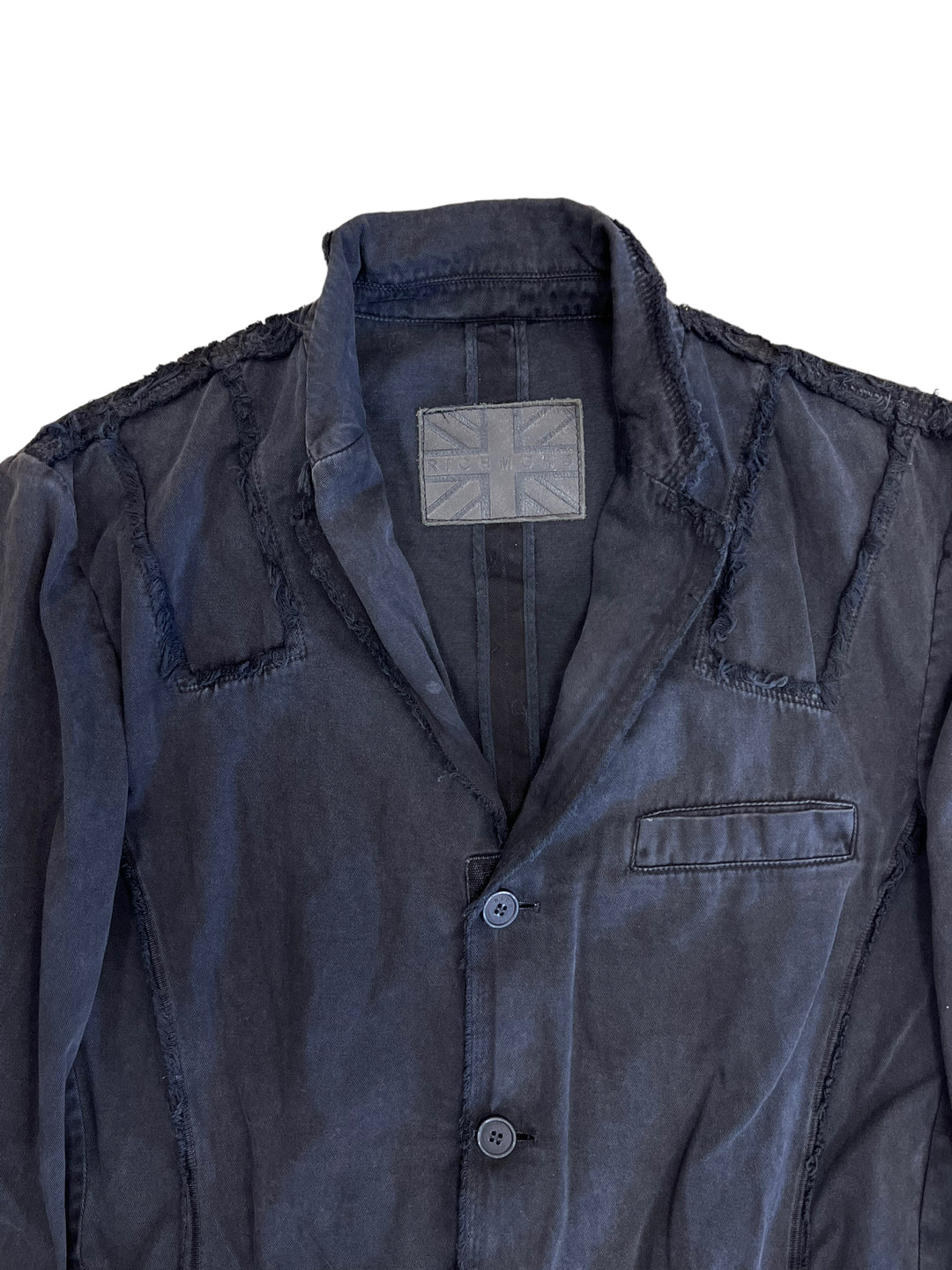 Richmond Denim Distressed Button Jacket Men’s Medium