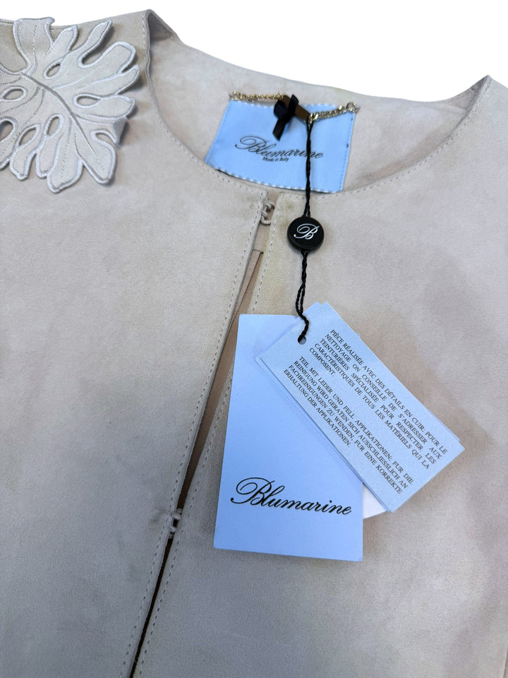 Blumarine suede leather jacket beige IT 40