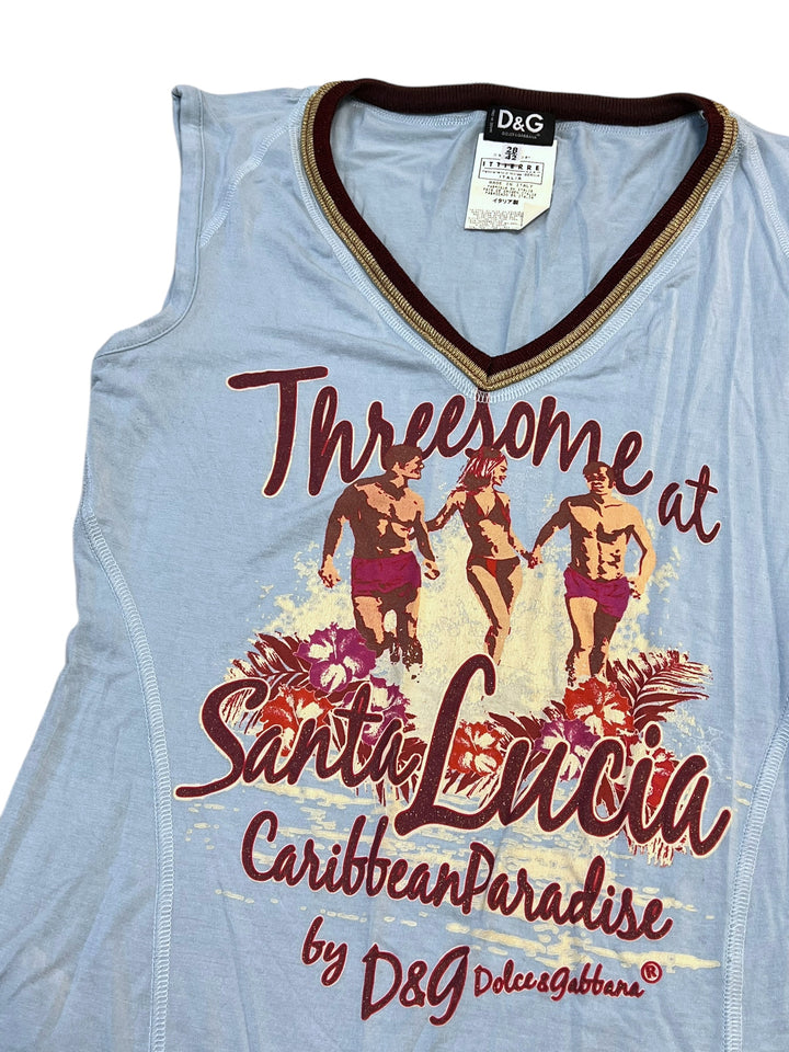 GABBANA ‘’threesome at Santa Lucia’’ vintage top women’s small