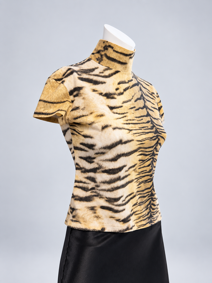Roberto Cavalli tiger print short-sleeve top
