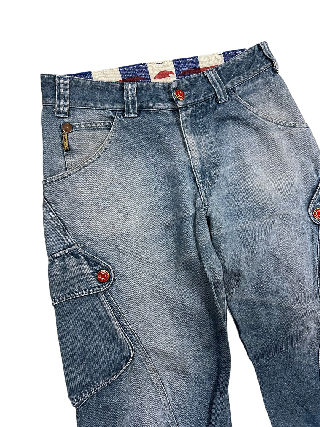 Rare 2000s Armani Jeans Hemp Inside Collection Cargo Denim Pants Medium