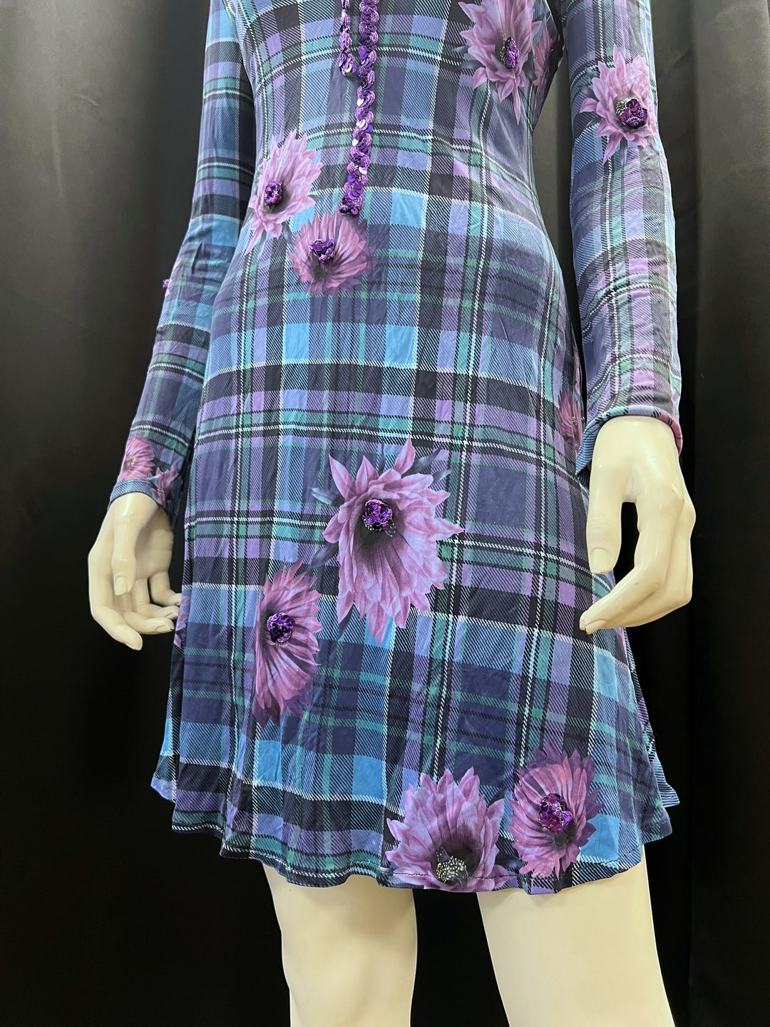 Versace Jeans Couture 2000s Sequin Trim Dress