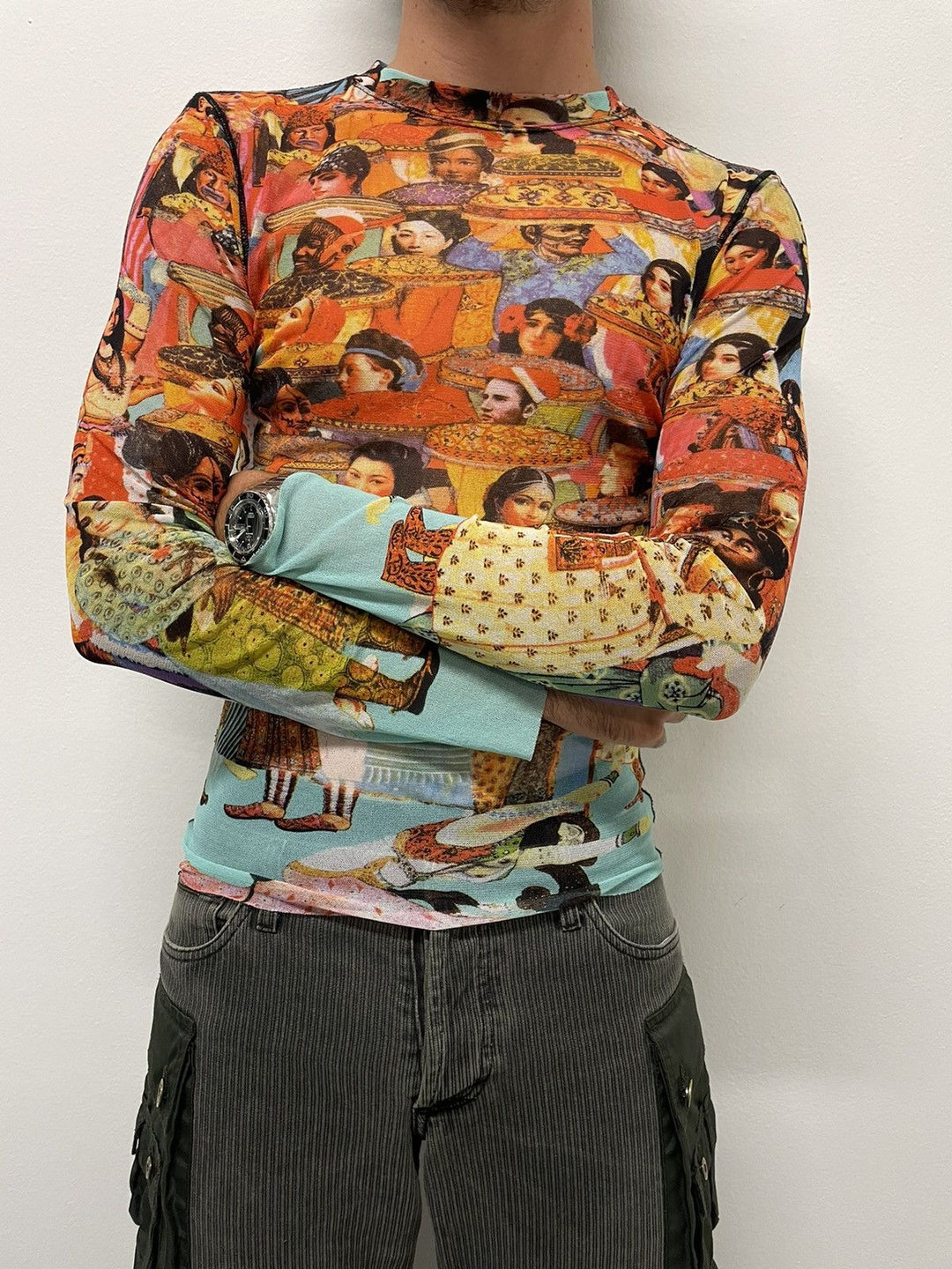 Jean Paul Gaultier x Fuzzi S/S 1994 “Indian Procession” Mesh Top Small