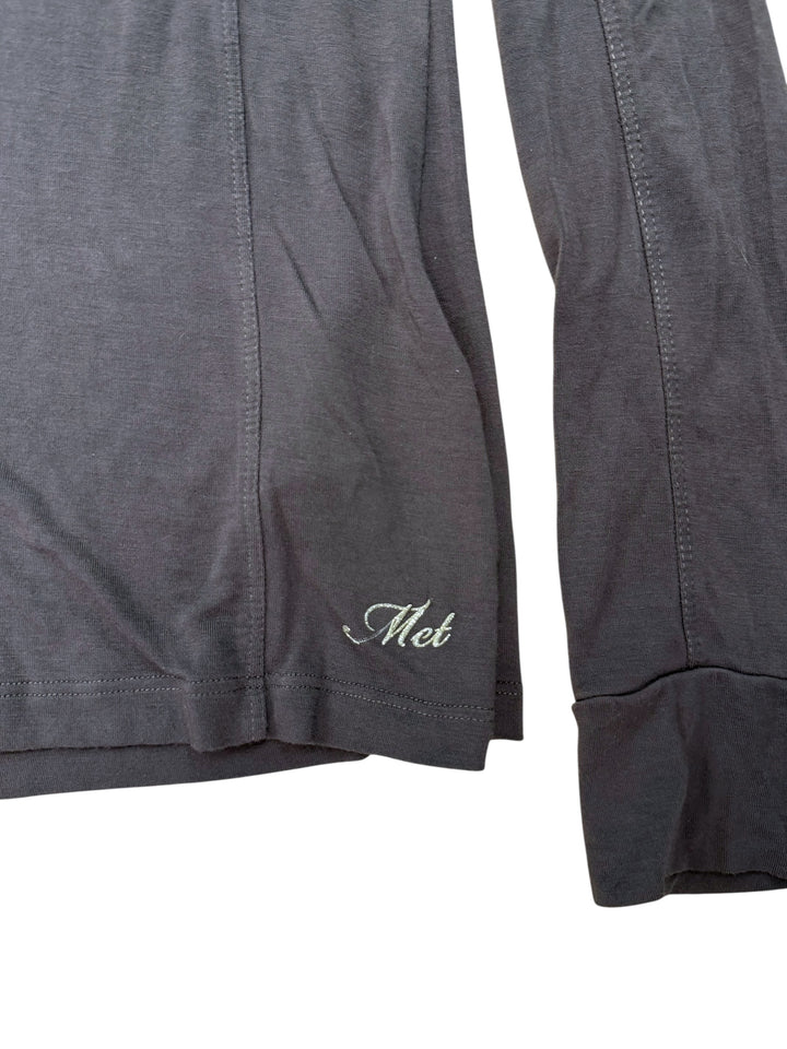 MET long sleeve top with real fur hood trim