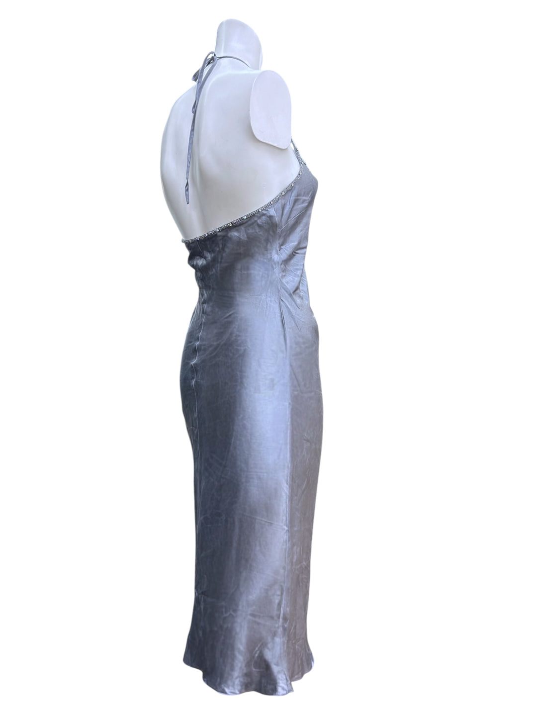 Whistles embellished silk slip dress