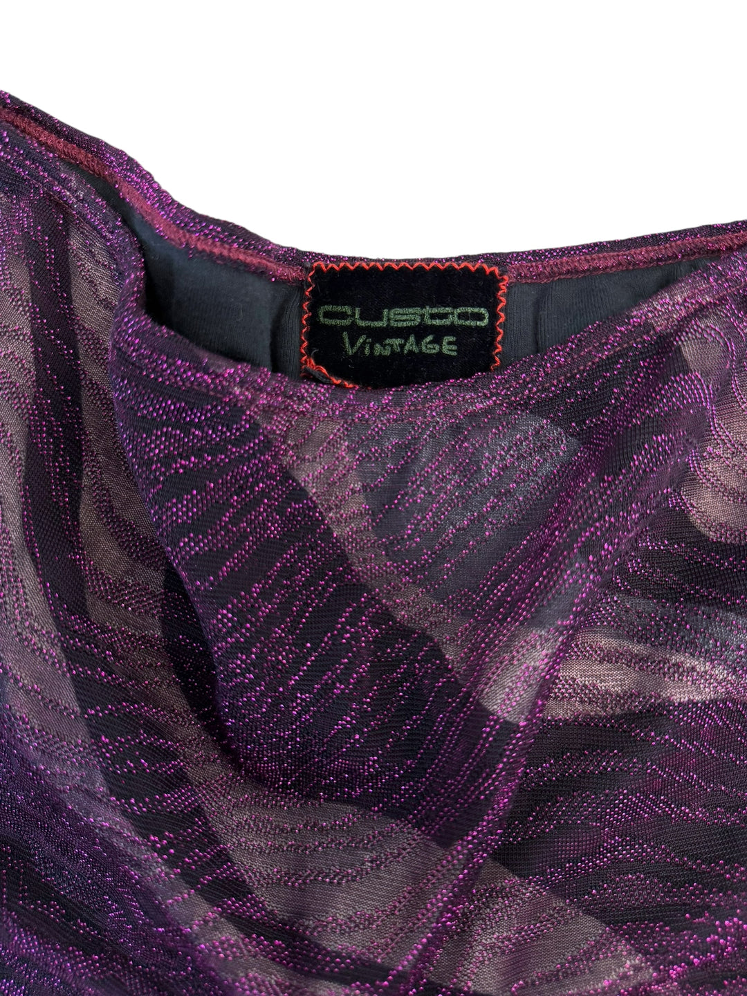 Custo Barcelona purple abstract mesh skirt