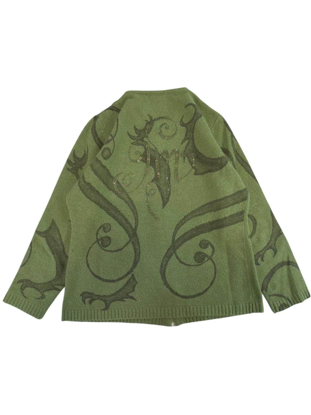 Cecilia Benetti wool angora dragon zip cardigan