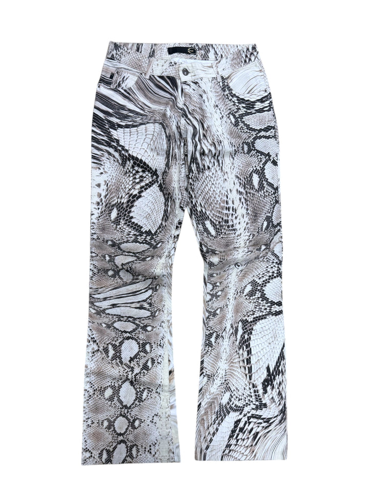 2000s Just Cavalli full python print jeans medium