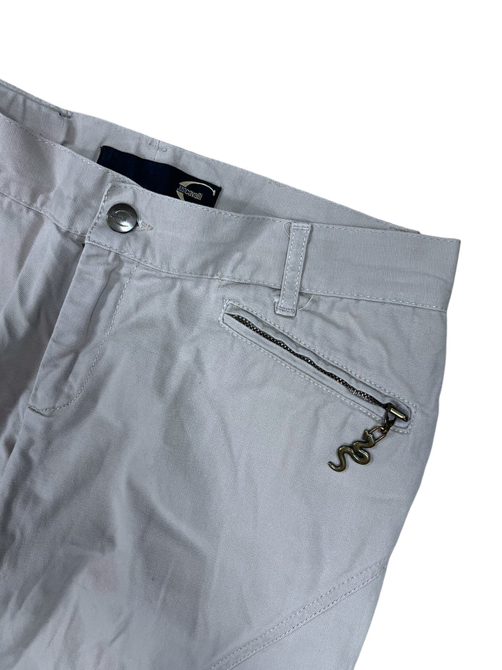 Just Cavalli cotton pants with snake zipper detail small(eu36)