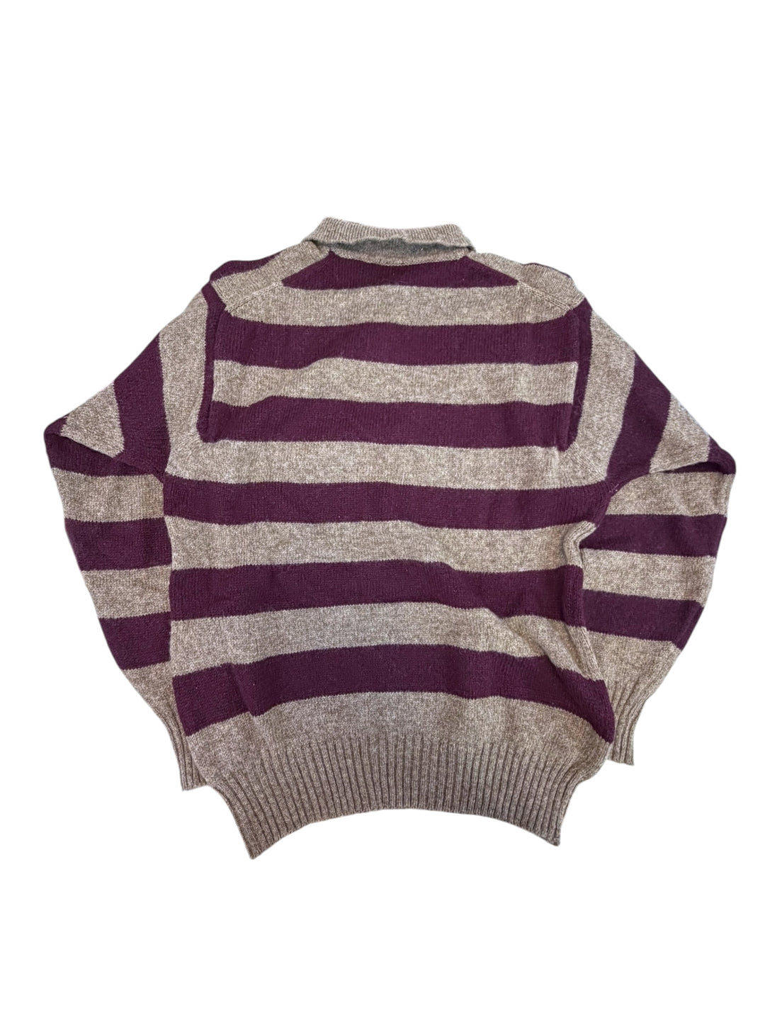 Emporio Armani vintage 1980s wool striped polo sweater