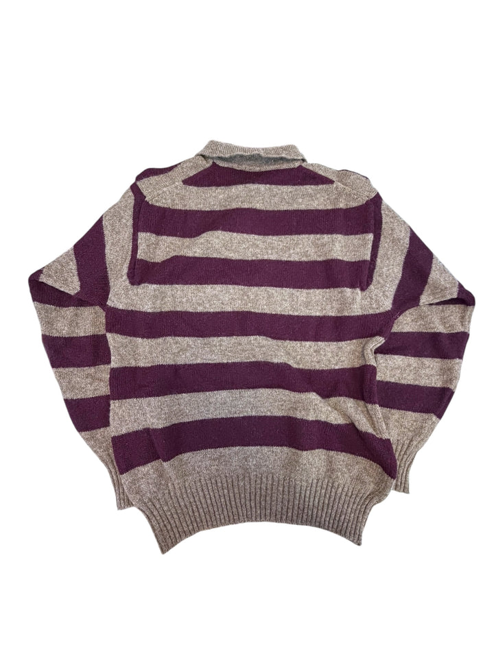 Emporio Armani vintage 1980s wool striped polo sweater
