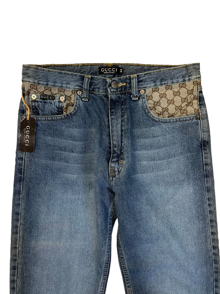 Deadstock 90’s Gucci monogram jeans women’s small(36)