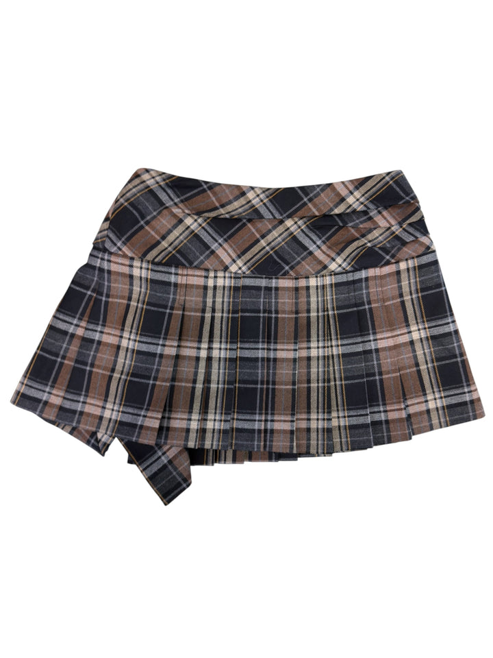Pinko plaid pleated mini skirt