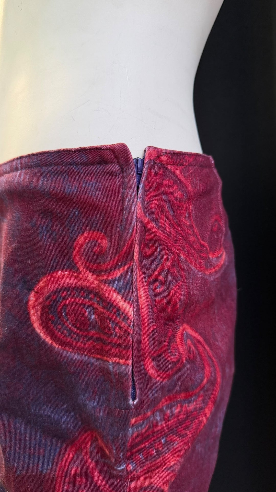 Vintage printed cotton trousers women’s medium