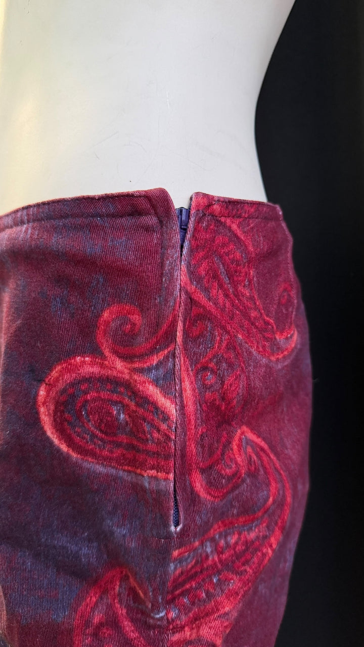 Vintage printed cotton trousers women’s medium