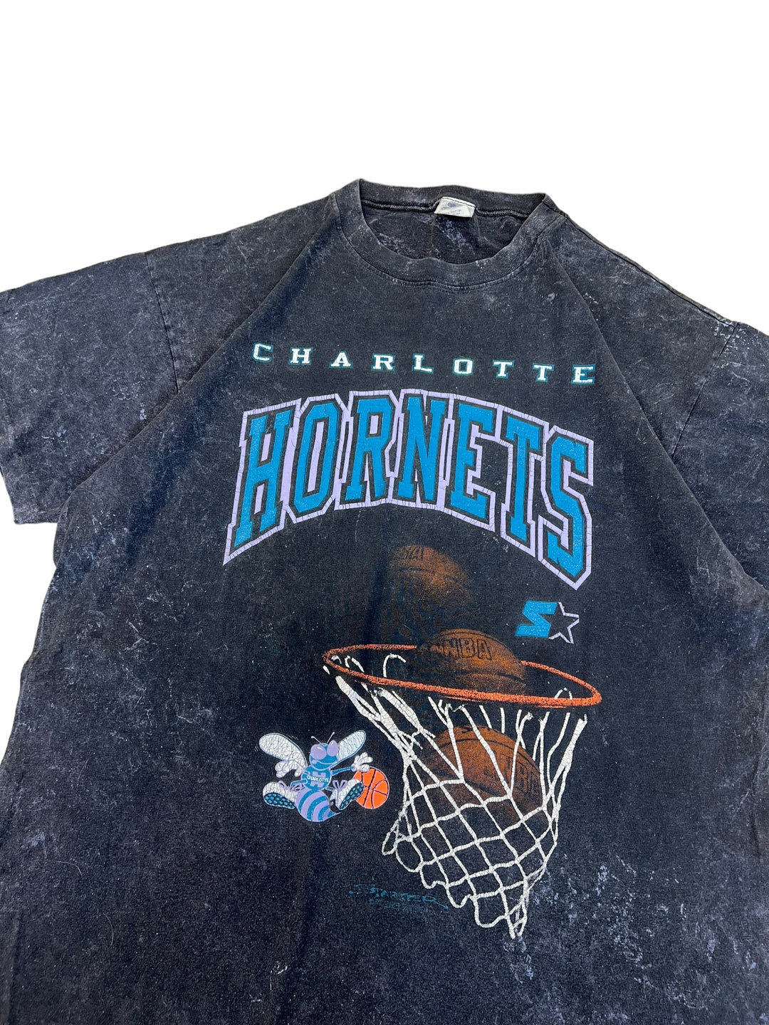 80’s Rare Starter Charlotte Hornets vintage Tshirt men’s large