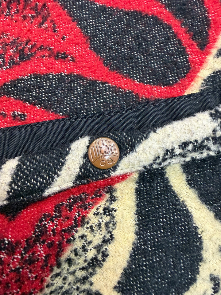 55DSL by Diesel multicolor jacquard zip sweater jacket men's large