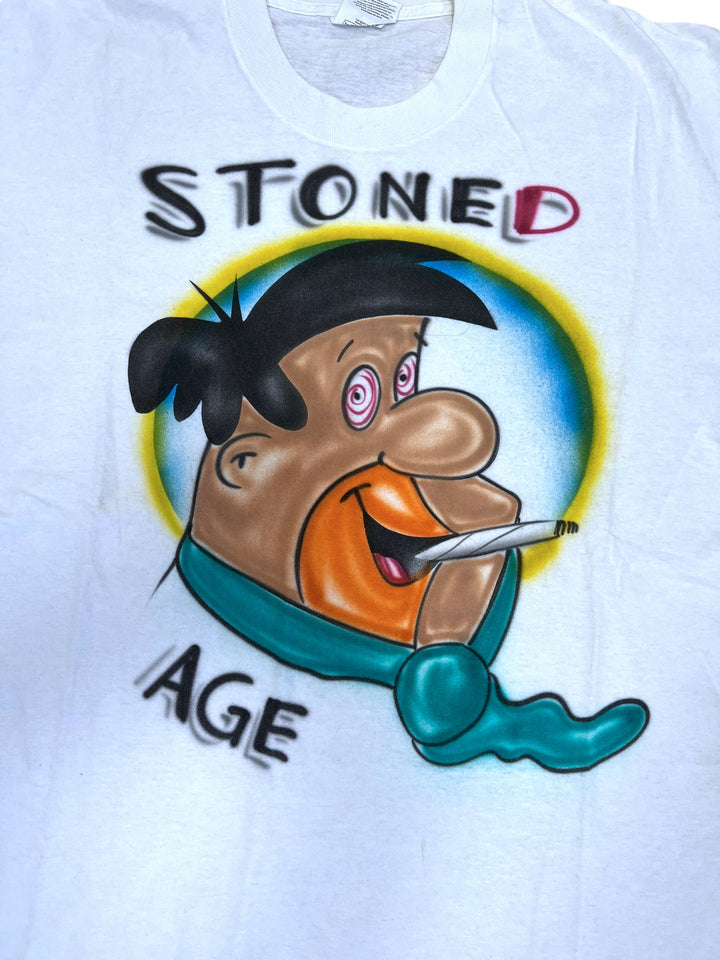 Vintage Fred flintstone weed parody Tshirt men’s Extra Large