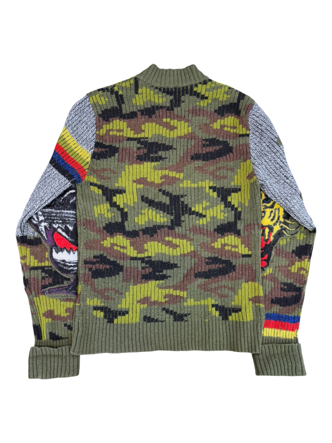 Diesel archive camouflage patchwork wool sweater