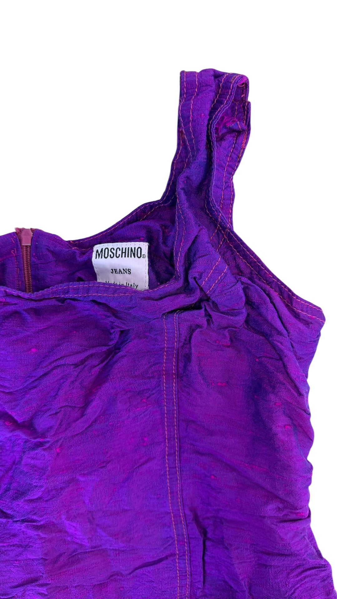Moschino Jeans vintage purple fitted tank top