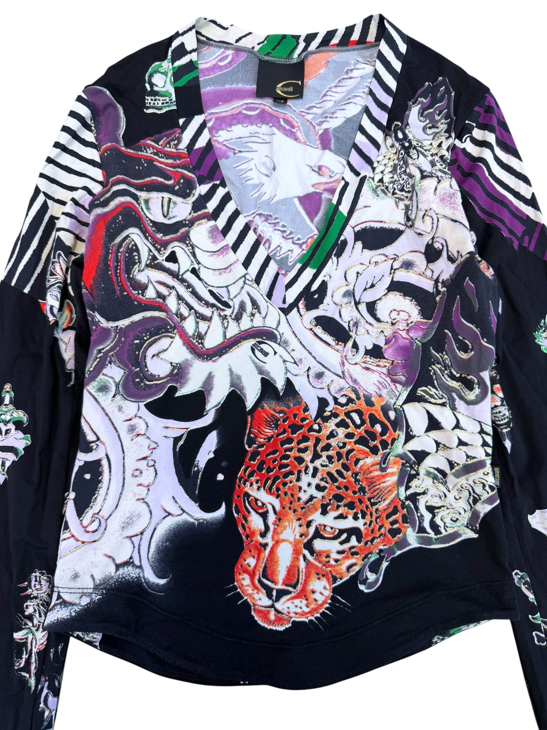 Just Cavalli vintage grunge print top