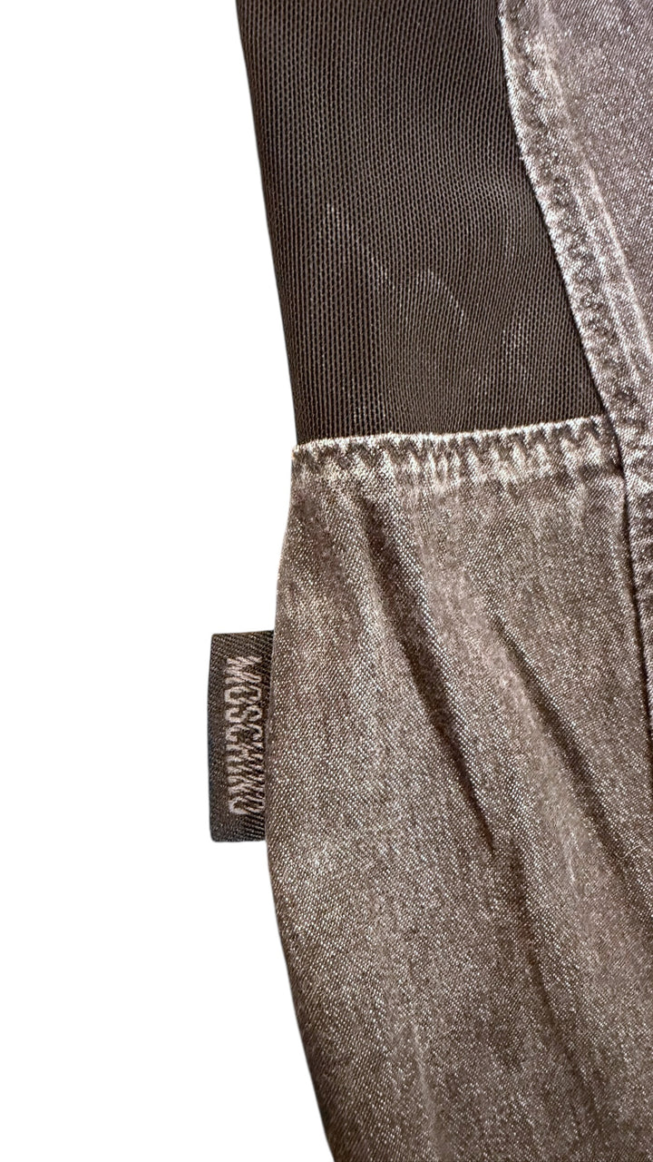 Moschino vintage grey lace-up skirt