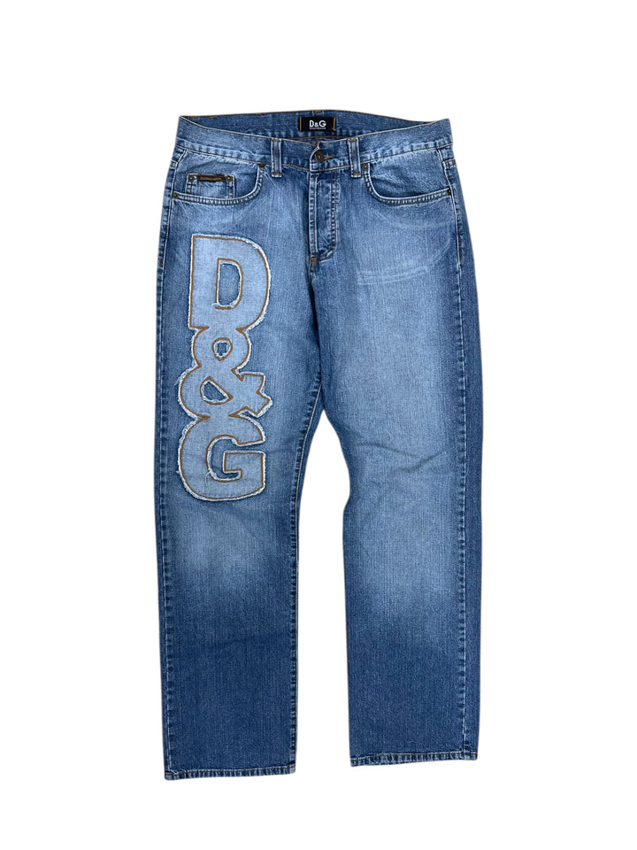 Dolce&Gabbana Vintage Logo Patch Jeans – Light Wash - Men’s M/L