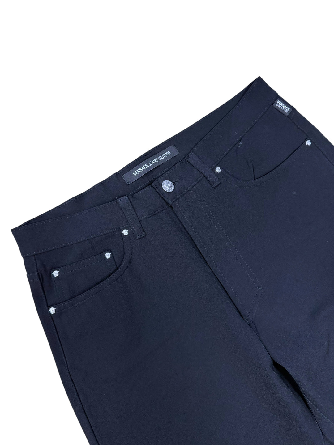 Versace Jeans Couture Black Stretch Trousers Men's Medium