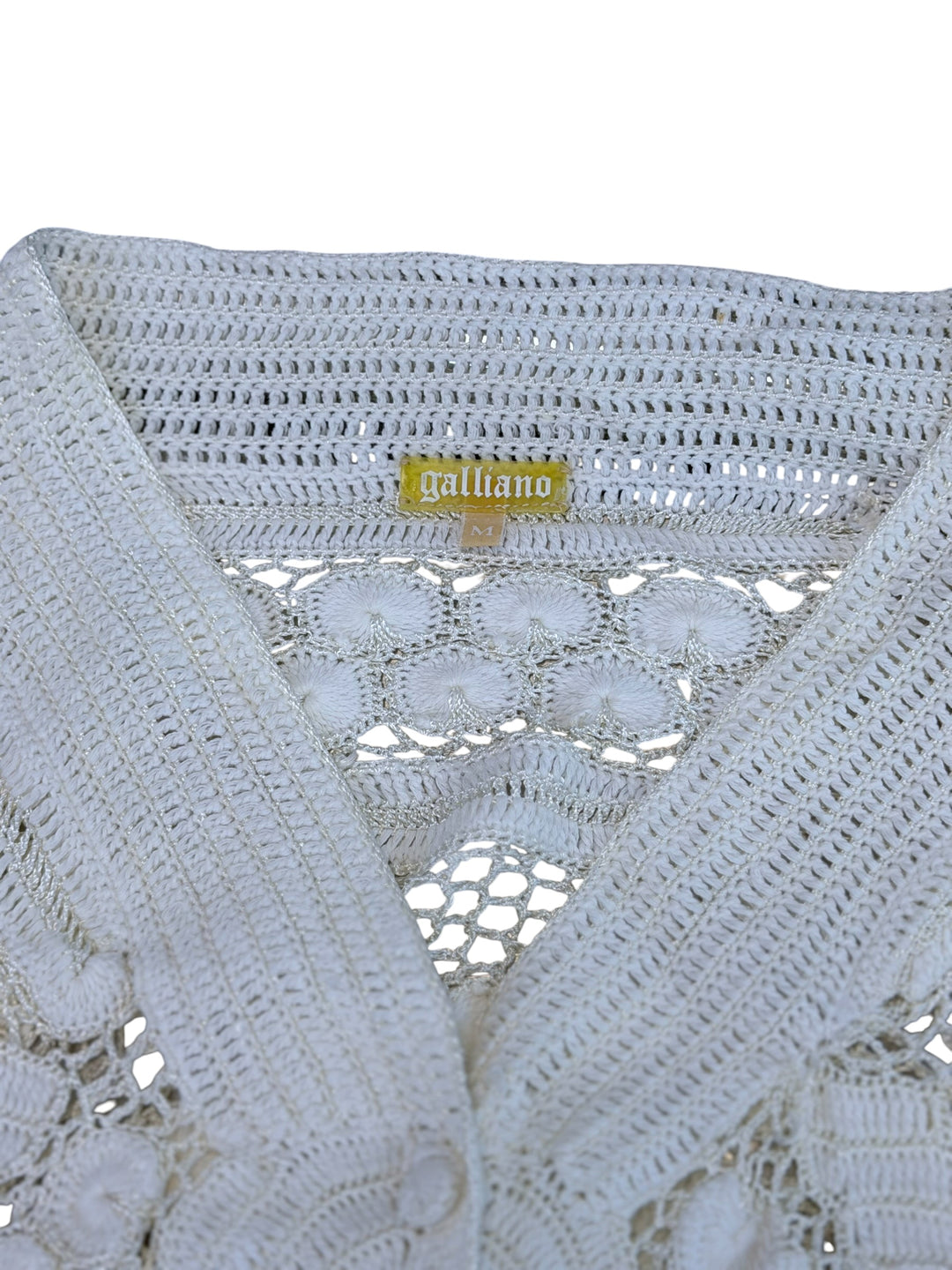 Galliano crochet cropped cardigan