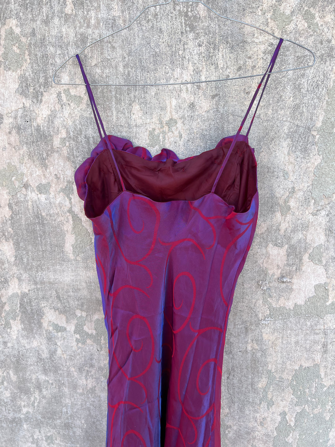 Vintage iridescent polyester purple dress Medium