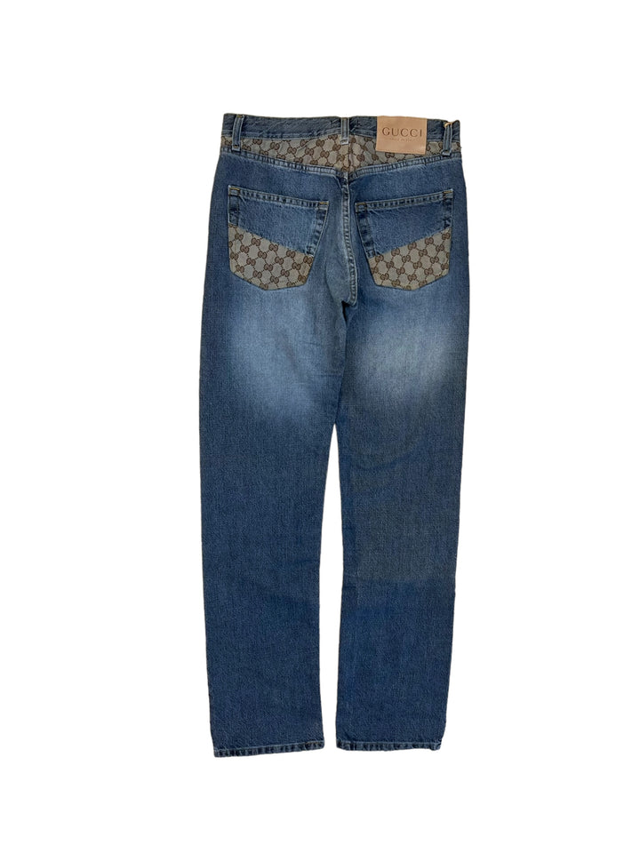 Deadstock 90’s Gucci monogram jeans women’s small(36)