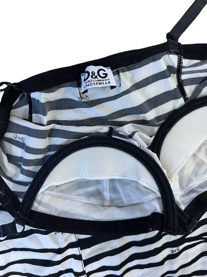 Dolce&Gabbana vintage zebra stripe bustier top