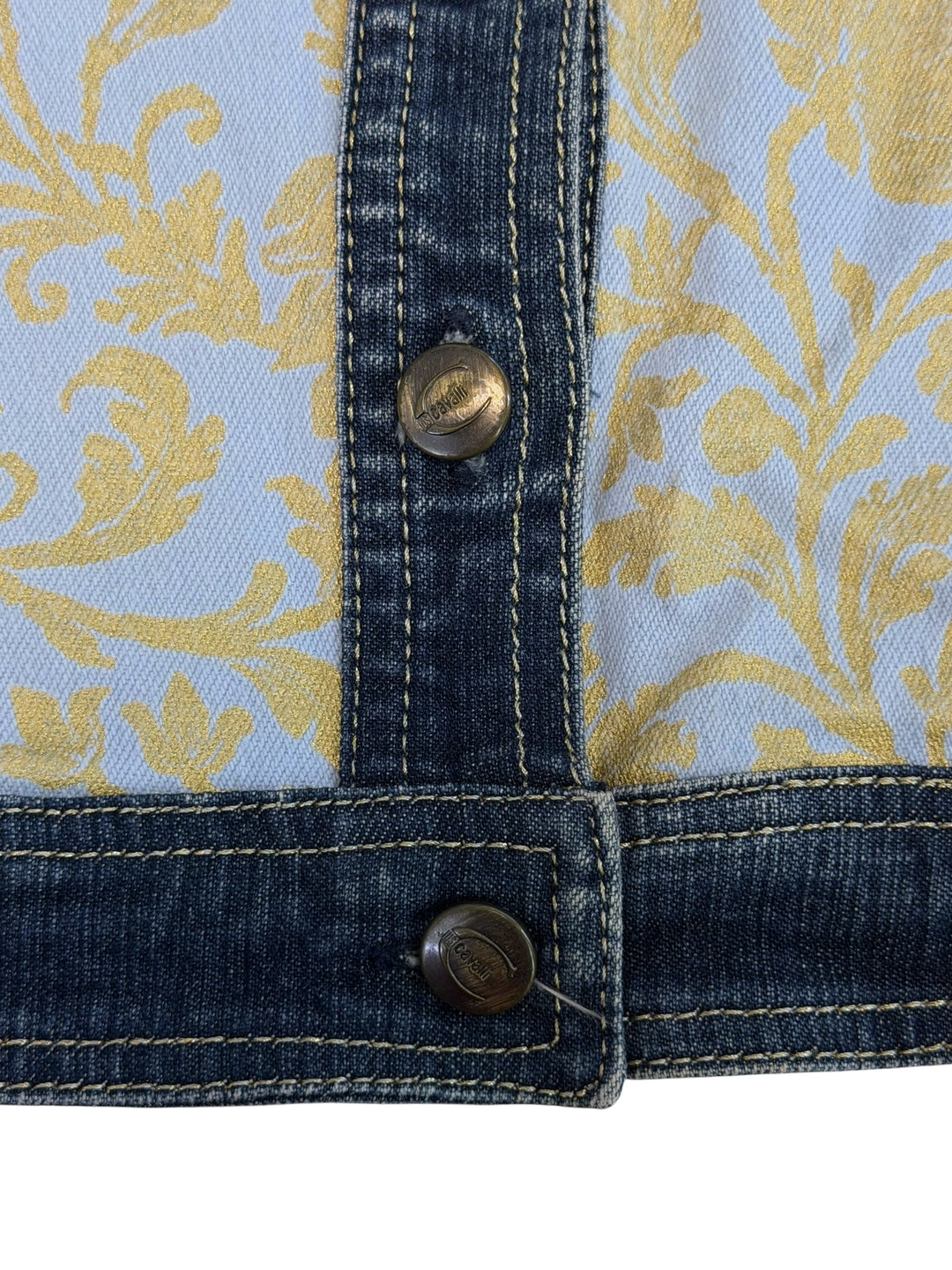 Just Cavalli floral jacquard denim jacket