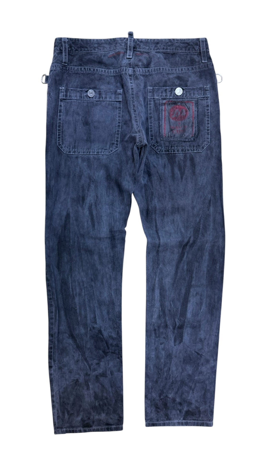 Dsquared2 vintage dark wash button fly jeans – made in Italy