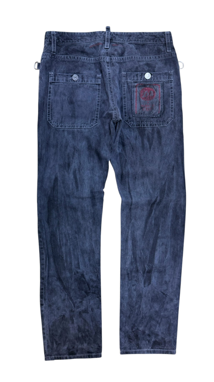 Dsquared2 vintage dark wash button fly jeans – made in Italy