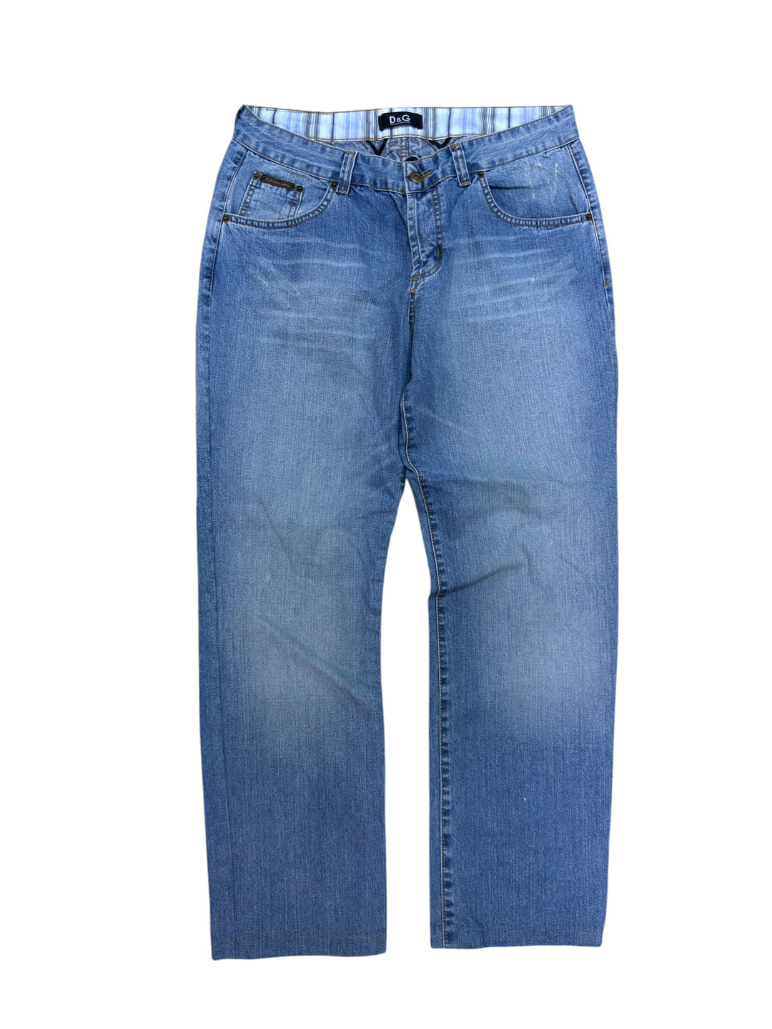 Dolce&Gabbana oversized logo jeans blue denim