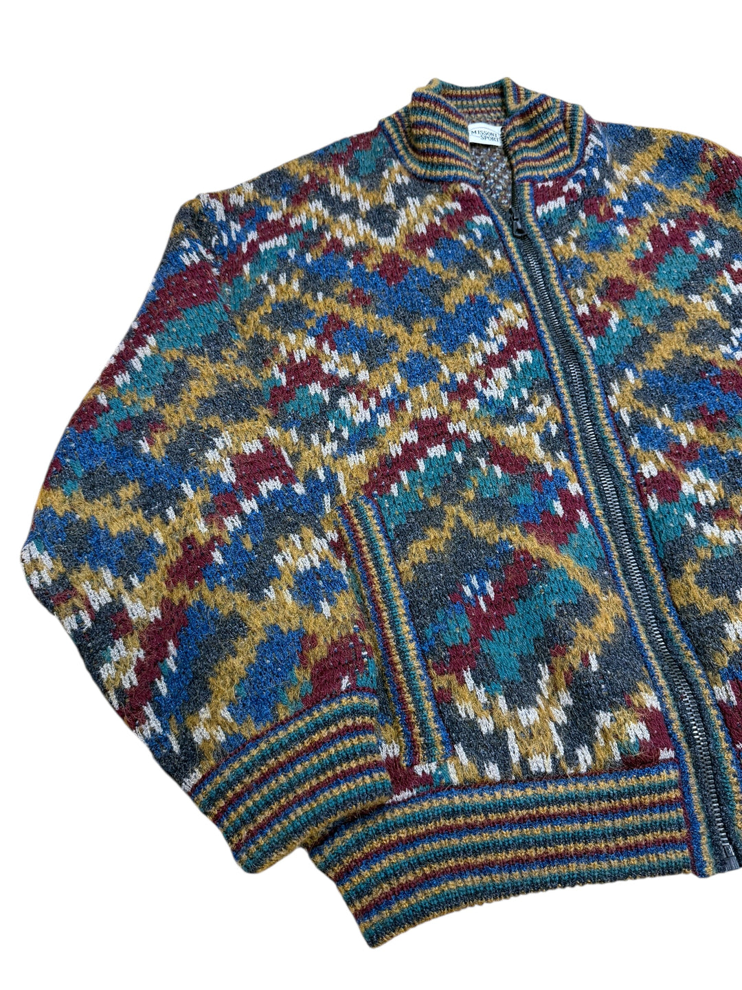 Missoni Sport 1980s Wool Blend Bomber Jacket