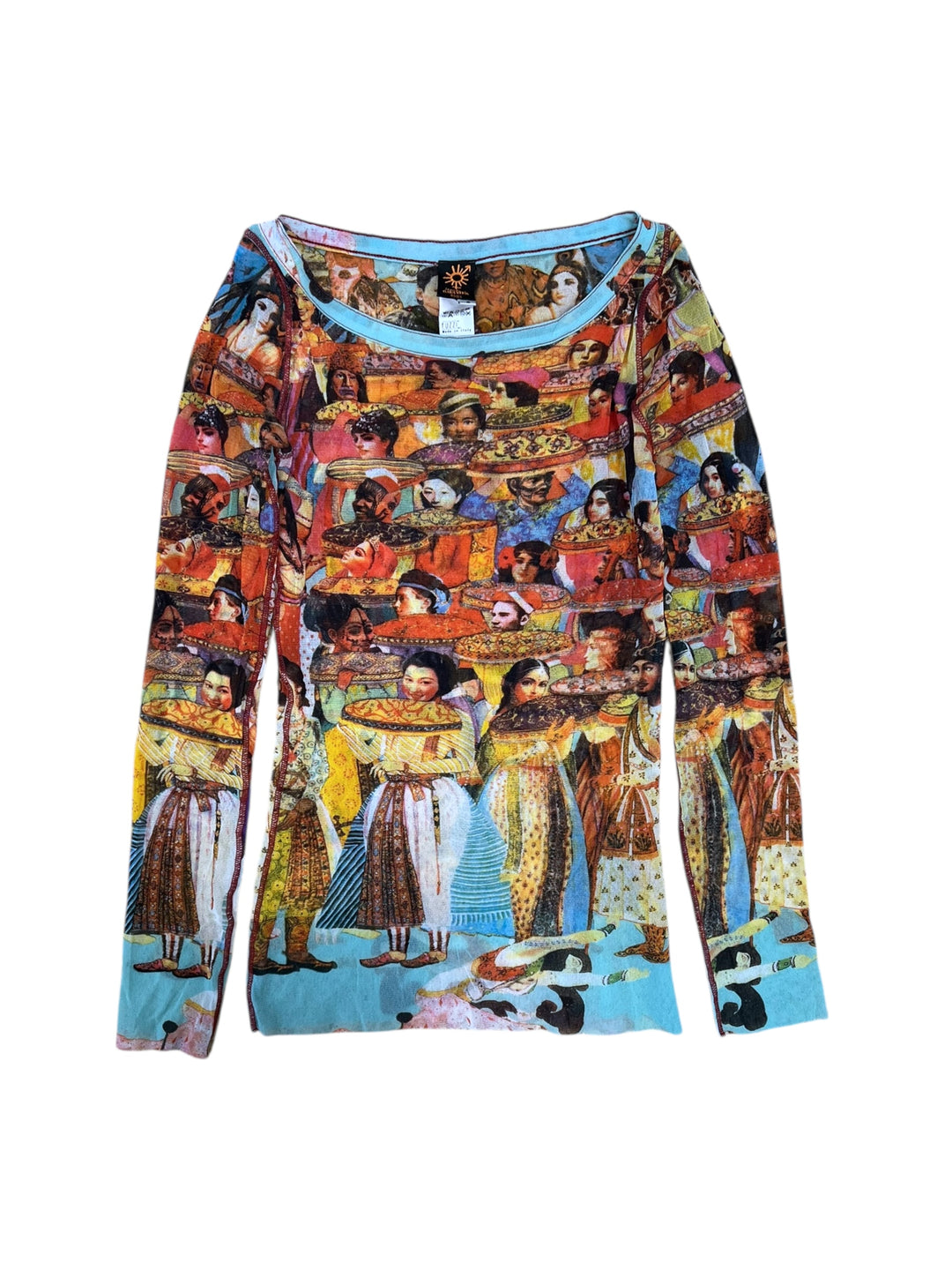Jean Paul Gaultier x Fuzzi S/S 1994 “Indian Procession” Mesh Top Small