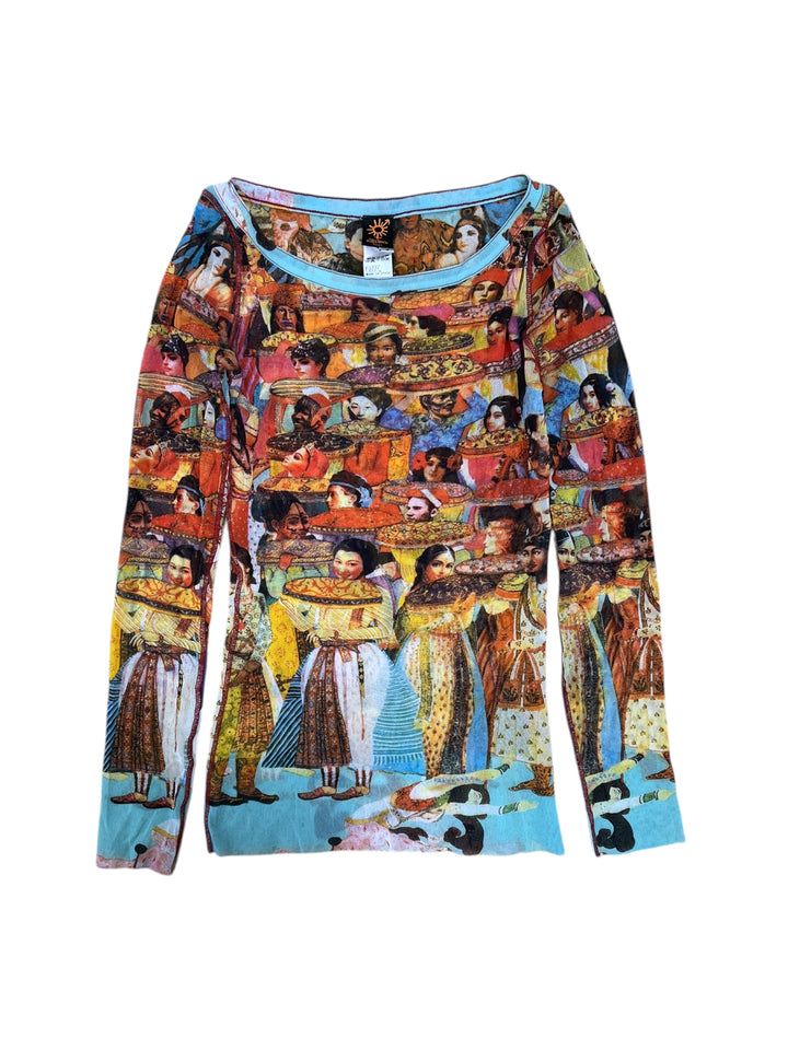Jean Paul Gaultier x Fuzzi S/S 1994 “Indian Procession” Mesh Top Small